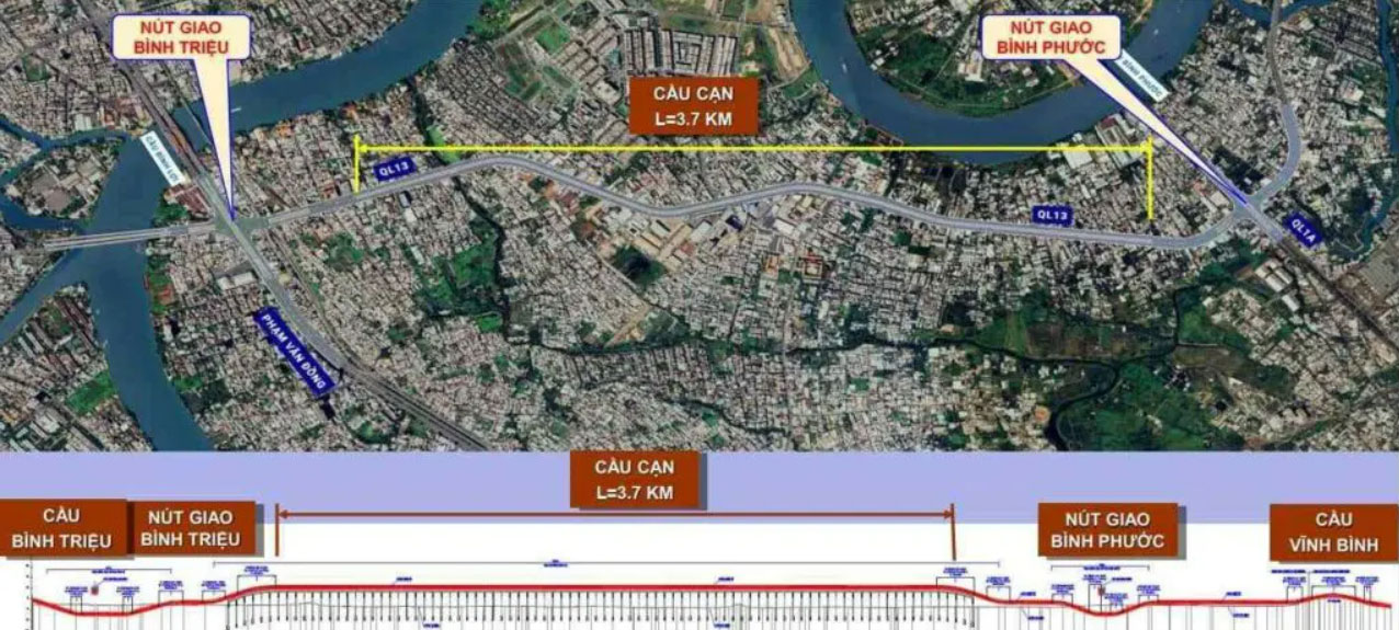 cao trên quốc lộ 13