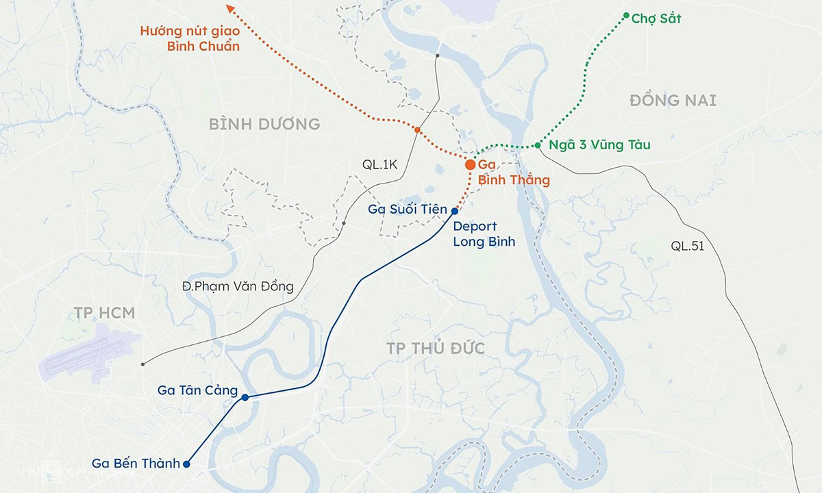 Hướng tuyến Metro số 1